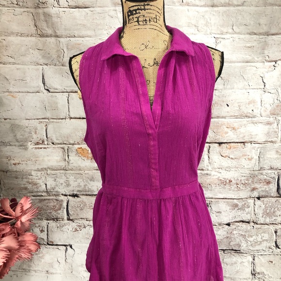 Anthropologie-Maeve-Marana Metallic Tunic Top - Picture 4 of 8